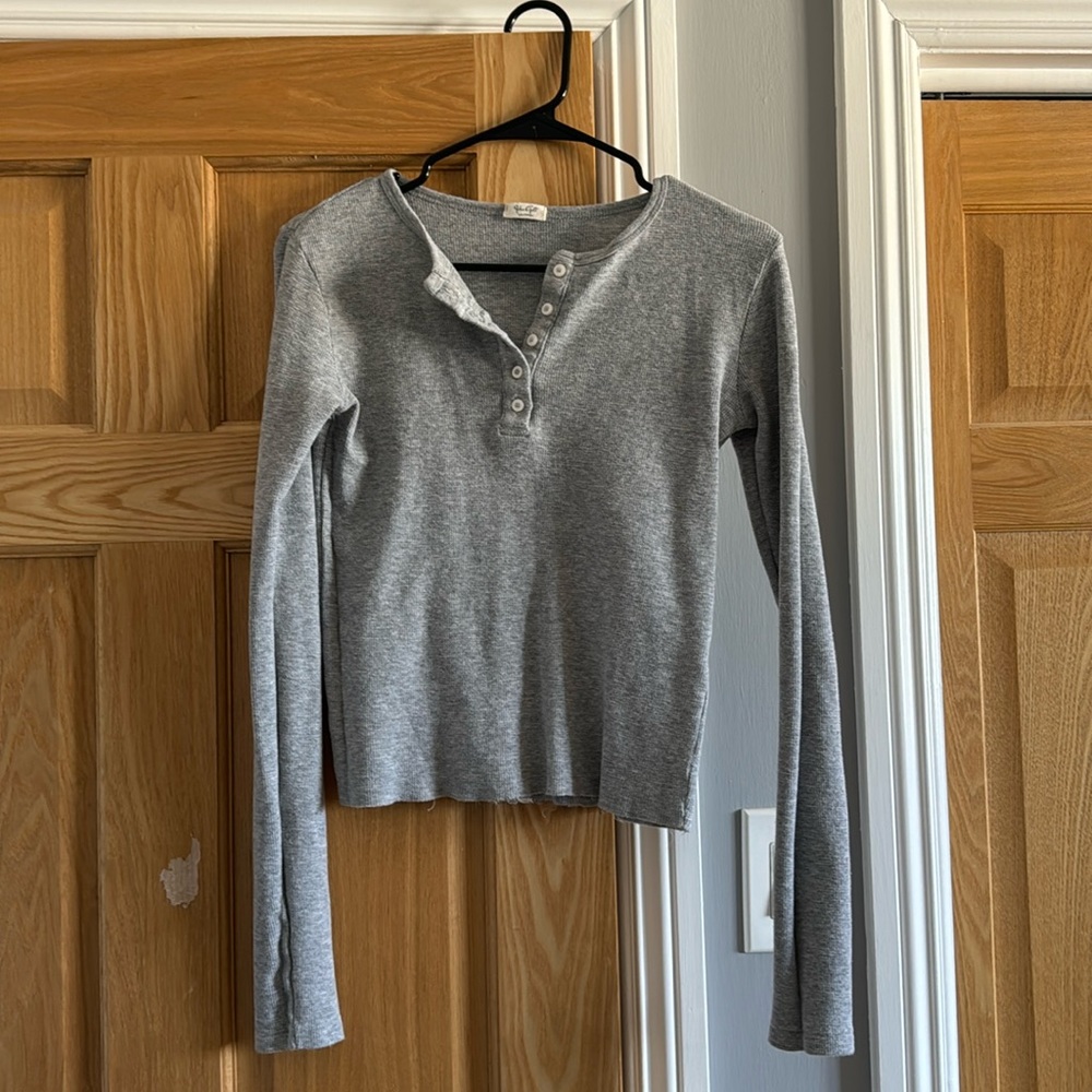 Brandy Melville Long Sleeve Waffle Tee